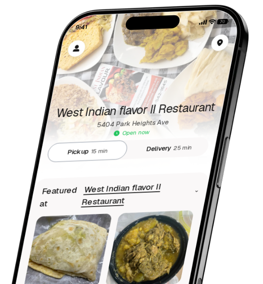 West Indian flavor II Restaurant app preview