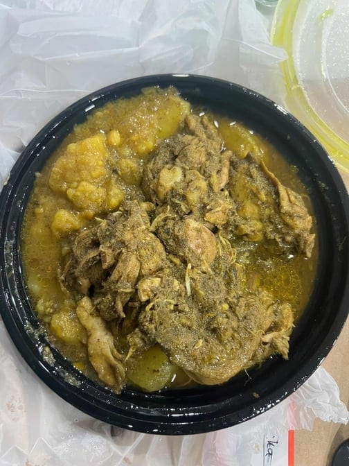 Curry Chicken Buss Up Shut.