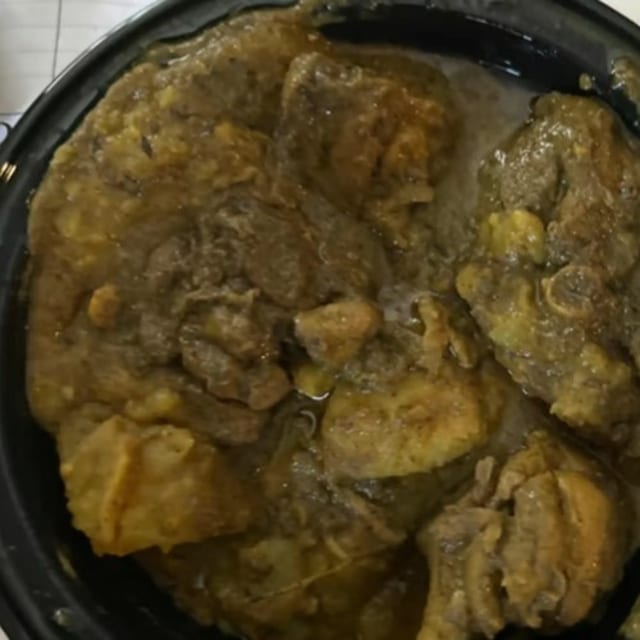 Stew Chicken Buss Up Shut.