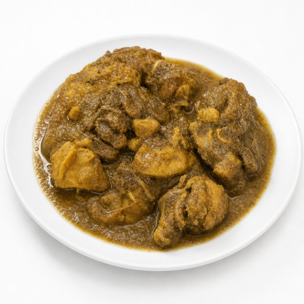 Stew Chicken Buss Up Shut.