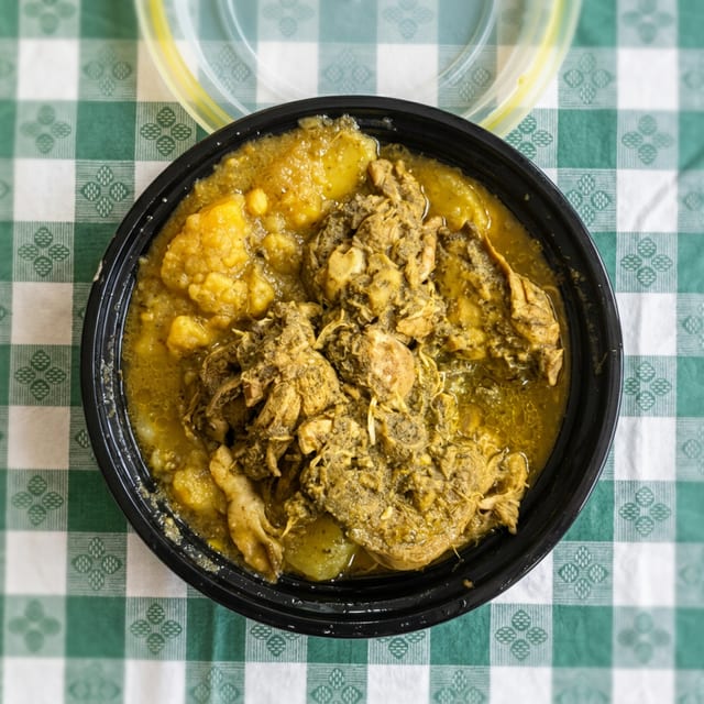 Curry Chicken Buss Up Shut.